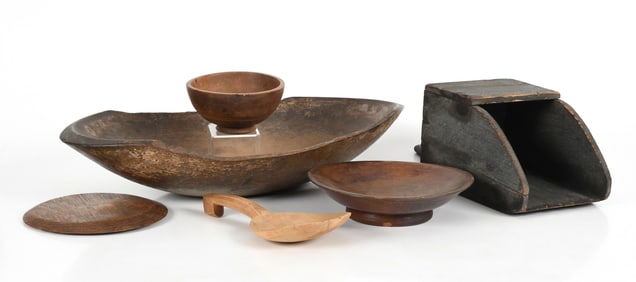 Assembled Group of Primitive Treen, 19th Century