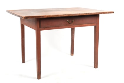 Federal Red-Painted Tavern Table, Circa 1800