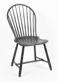Delaware Valley Bamboo-Turned Balloon Back Windsor Chair, William Cox