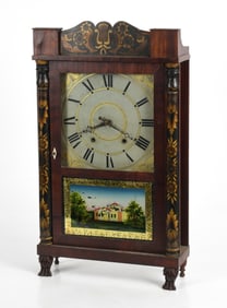Connecticut Federal Mahogany Shelf Clock, Circa 1828-1833; Jeromes & Darrow
