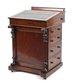 English Mahogany Davenport Desk, Mid 19th Century