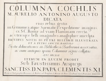 An Early 18th Century Book of Engravings of The Column of Marcus Aurelius