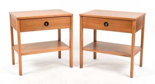 Pair of Mid Century Walnut Side Tables