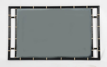 Paint Decorated Faux Bamboo Carved Mirror, Probably Kittinger, Mid 20th Century
