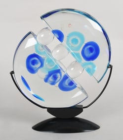A Murano Art Glass Sculpture with Stand
