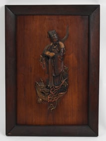 A Japanese Carved Panel