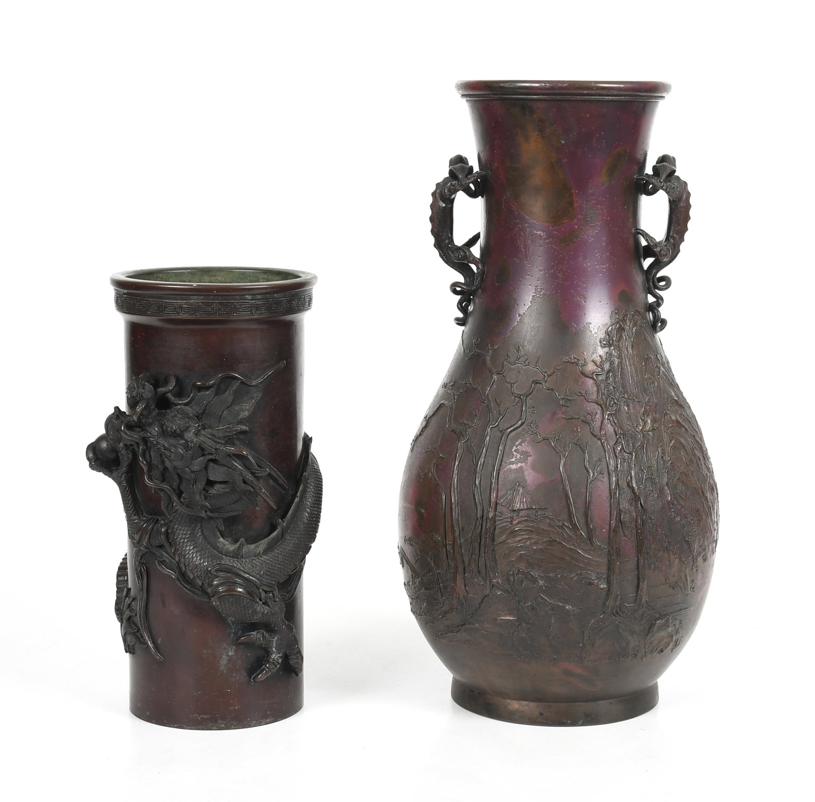 Two Japanese Bronze Vases (1 of 14)