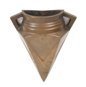 A Bronze Art Deco Period Wallpocket