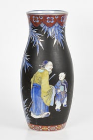 A Japanese Koransha Fukagawa Porcelain Floor Vase