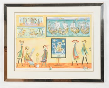 Guillermo Silva Santamaria (Columbian, 1921-2007), Colored Etching