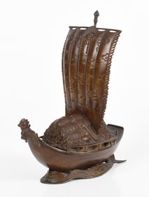A Japanese Bronze Treasure Ship