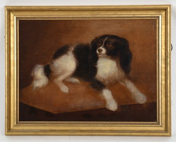 British School (19th Century), Portrait of a Spaniel