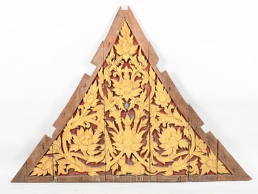 Large Southeast Asian Relief Carved Fragment