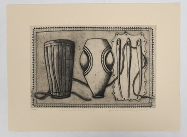 Germaine Arnaktauyok (Inuit, b. 1946), Etching