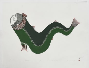 Ningeokuluk Teevee (Inuit, b. 1963), Stonecut Print