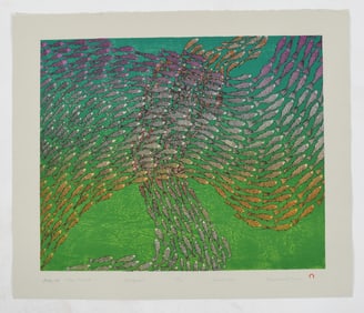 Ningeokuluk Teevee (Inuit, b. 1963), Lithograph