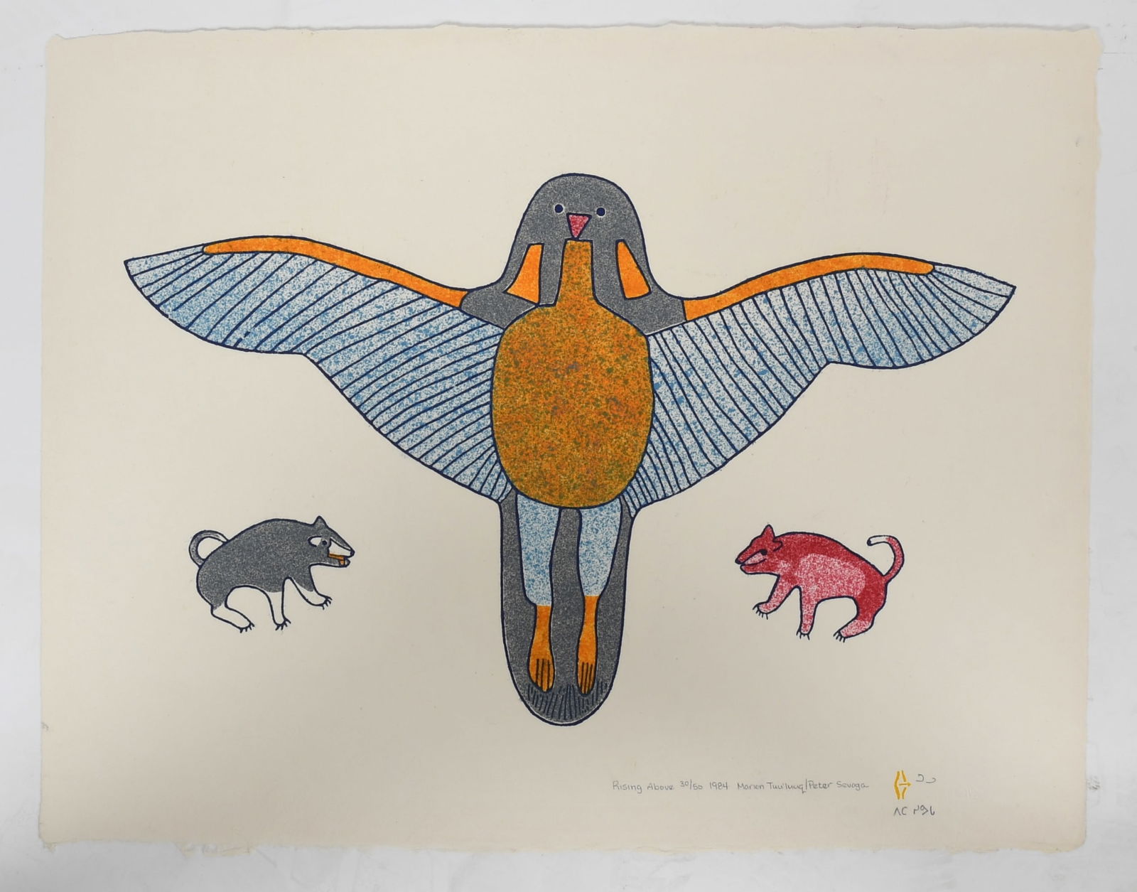 Marion Tuu'luuq (Inuit, 1910 -2002), Stonecut and Stencil (1 of 5)