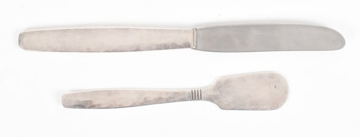 Two Pieces of Sterling Silver Flatware by Allan Adler