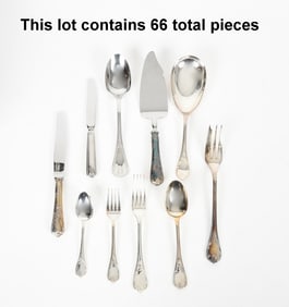 A Christofle Silver Plate Service, Marly Pattern