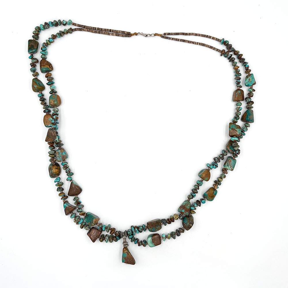 Eleven Native American Turquoise Beaded Necklaces (1 of 7)