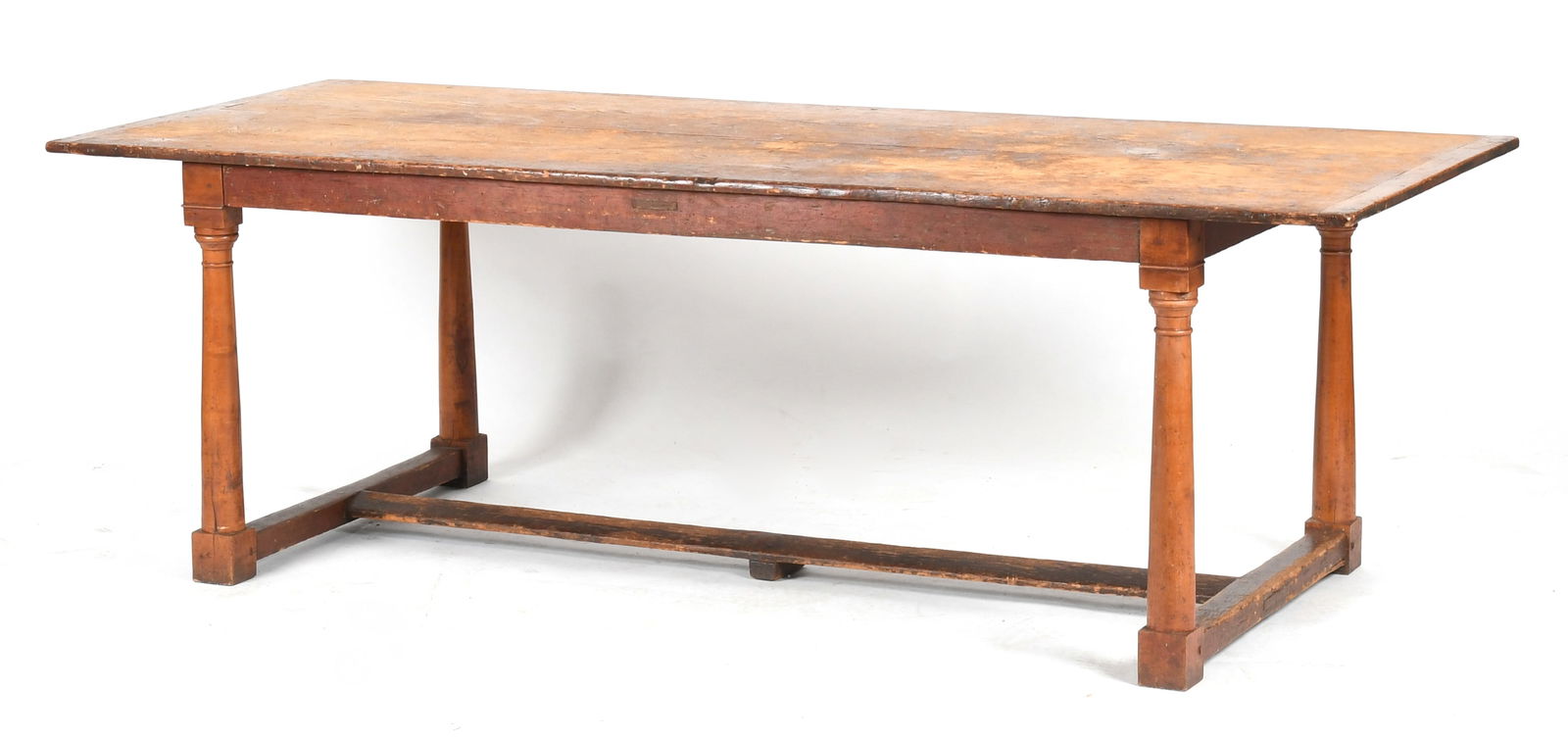 American Pine and Maple Farm Table, 18th / 19th Century (1 of 7)