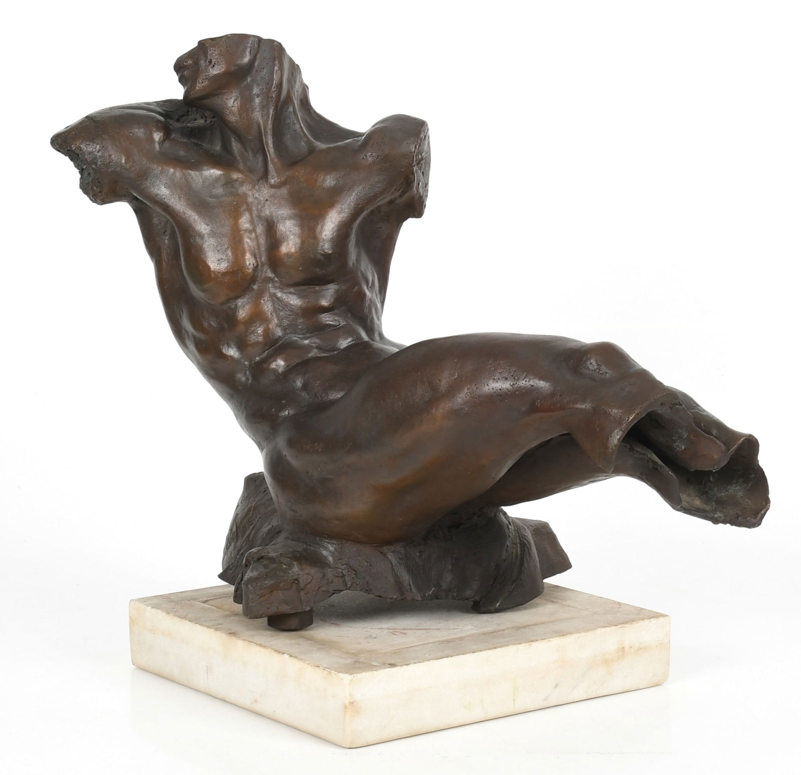 Ward Elicker (American, b.1 969), Bronze Sculpture of a Male Torso (1 of 8)