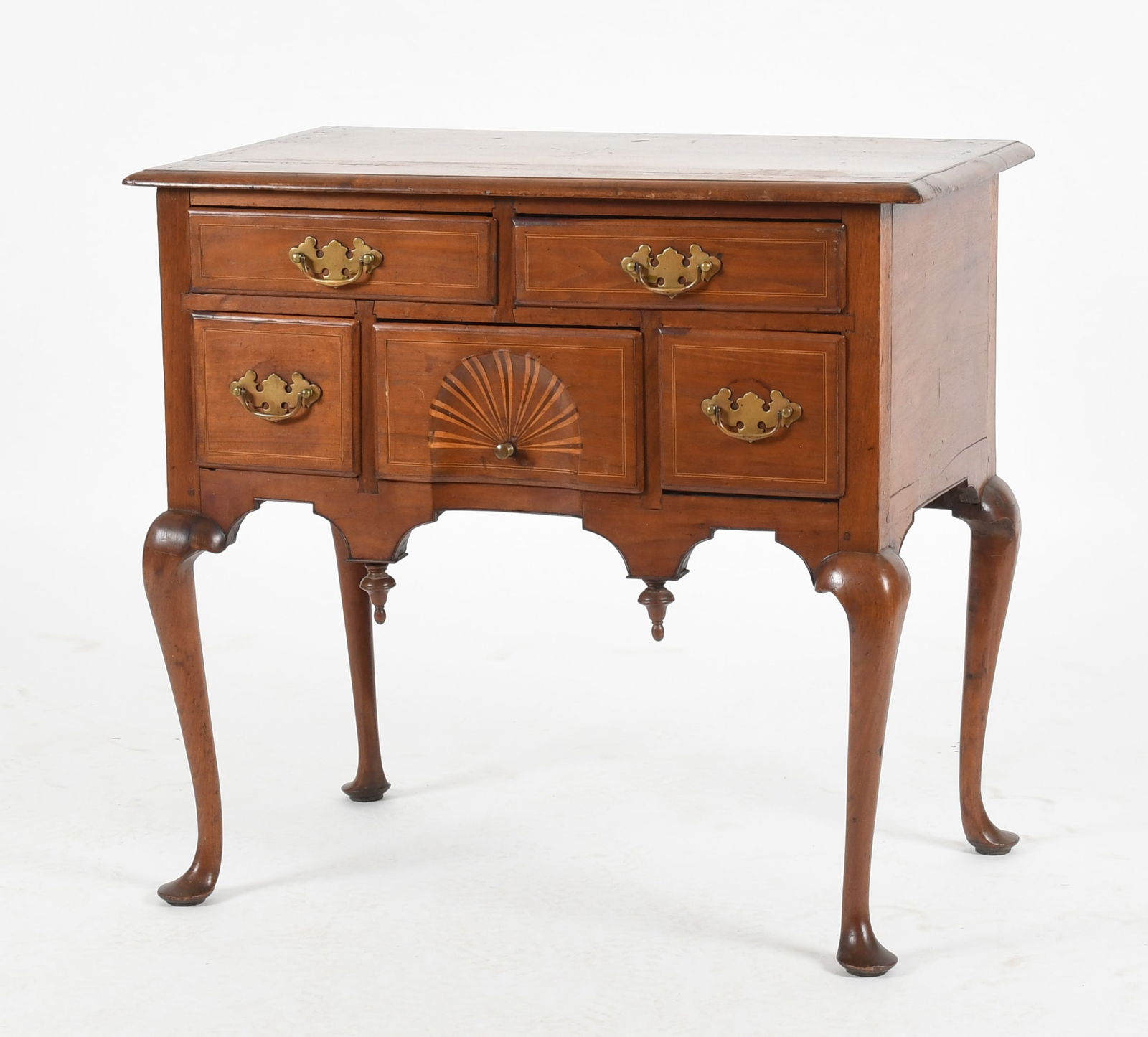 New England Inlaid Mahogany Lowboy, Mid 18th Century (1 of 12)