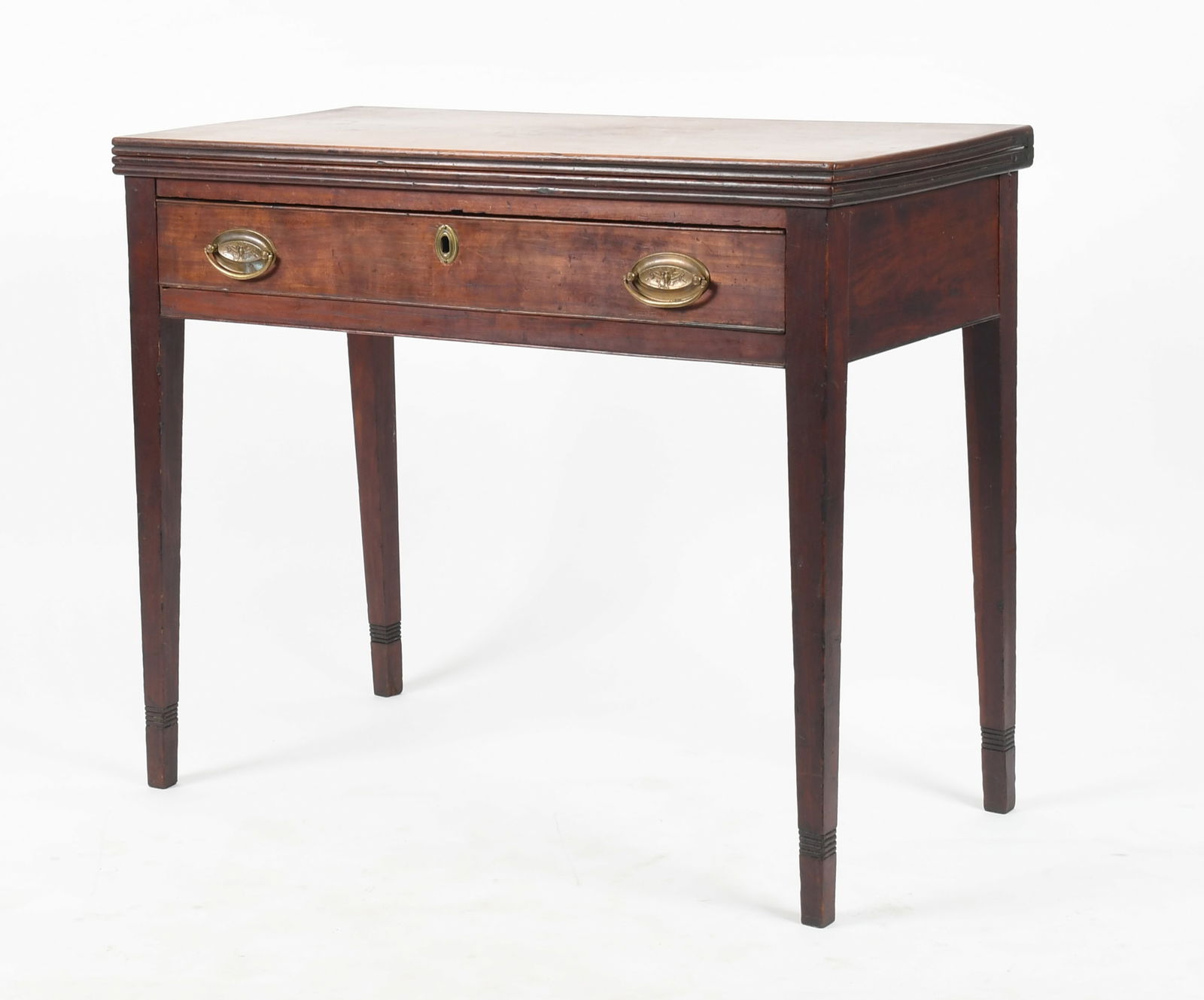 Federal Cherry Fold-Top Card Table, Early 19th Century (1 of 10)
