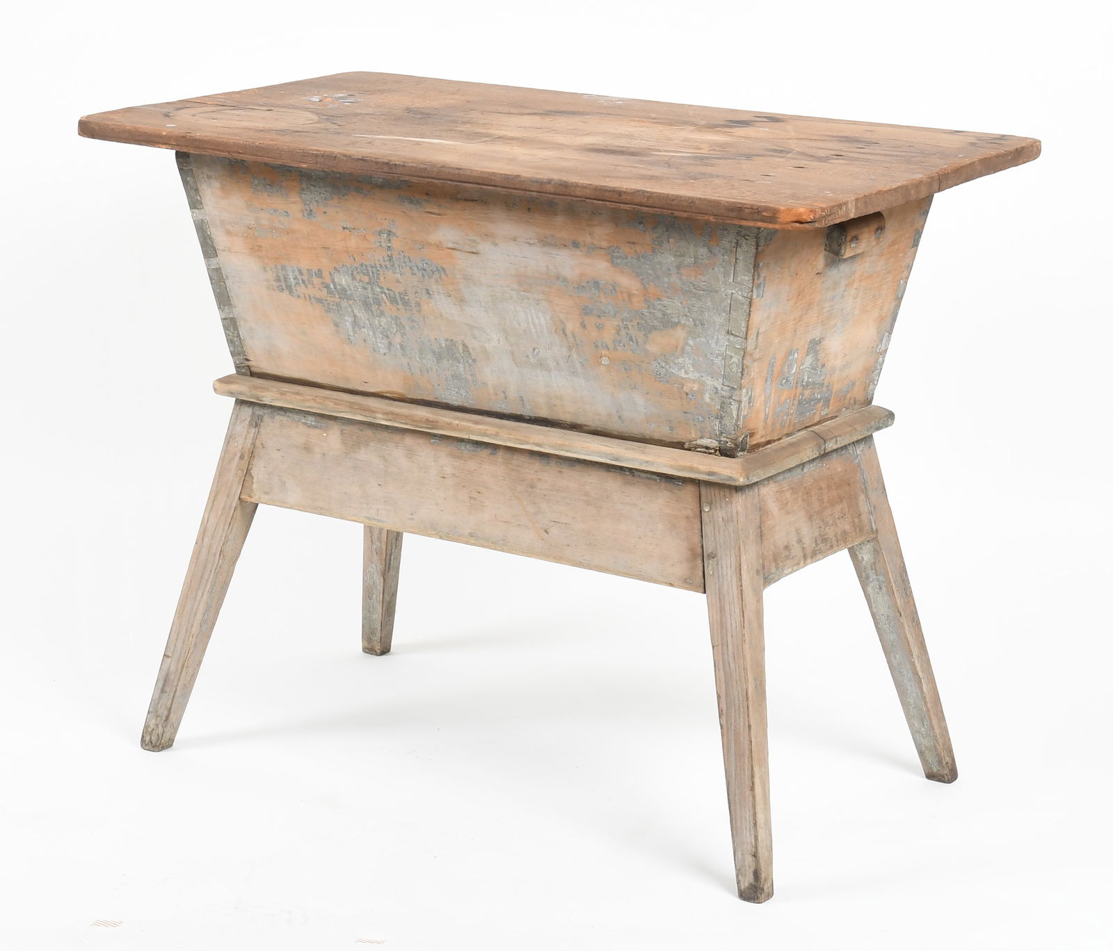 American Country Scrubbed Pine and Tulip Poplar Dough Trough / Bin, 19th Century (1 of 9)