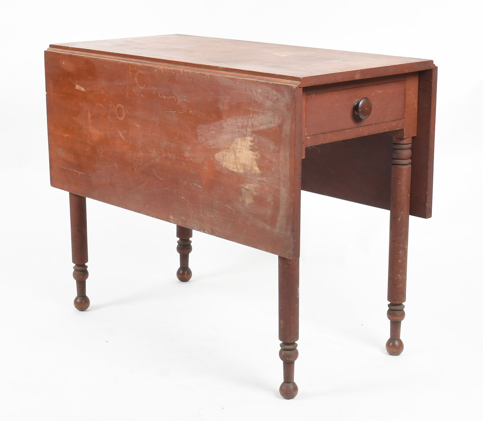 Sheraton Red-Painted Drop-Leaf Dining Table, Second Quarter 19th Century (1 of 10)