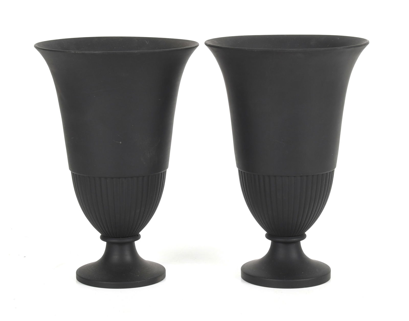 A Pair of Wedgwood Black Basalt Bough Pots (1 of 5)