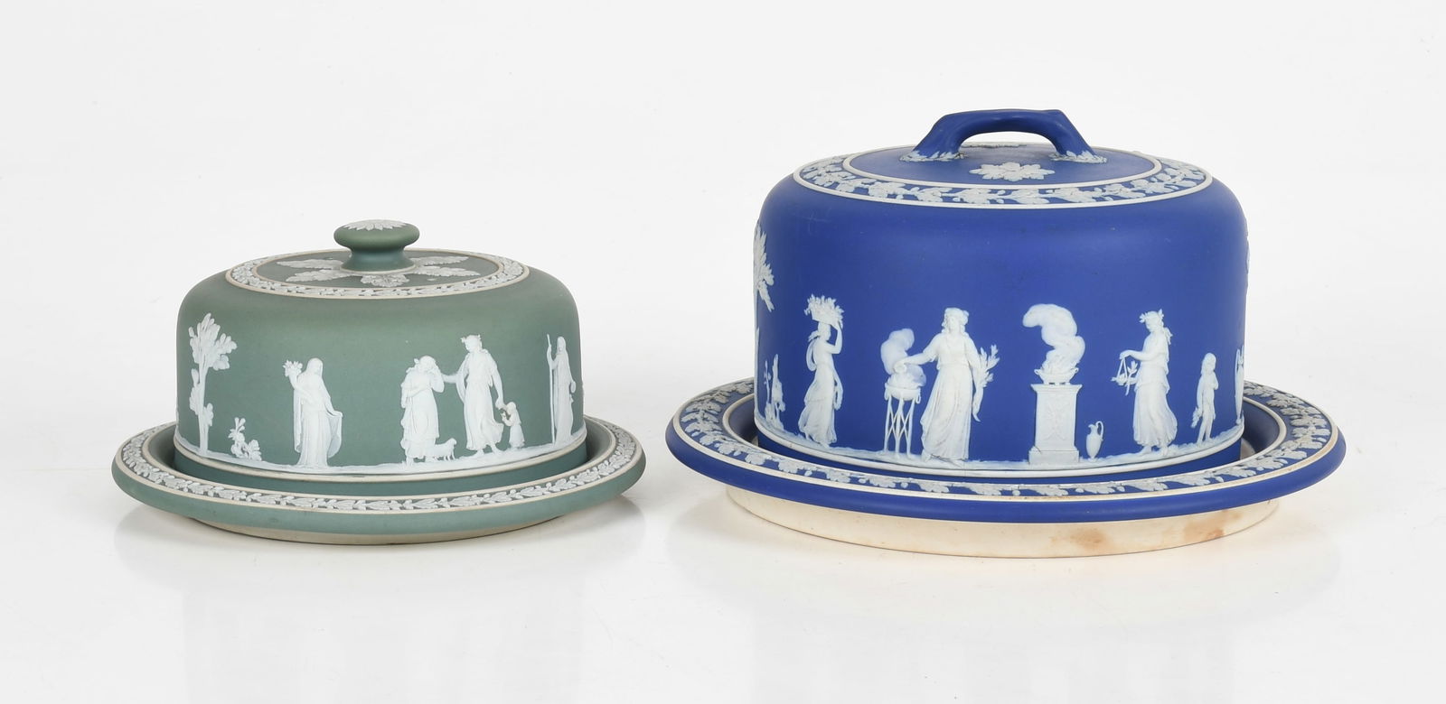 Two Wedgwood Cheese Domes and Underplates, Jasper Dip (1 of 11)