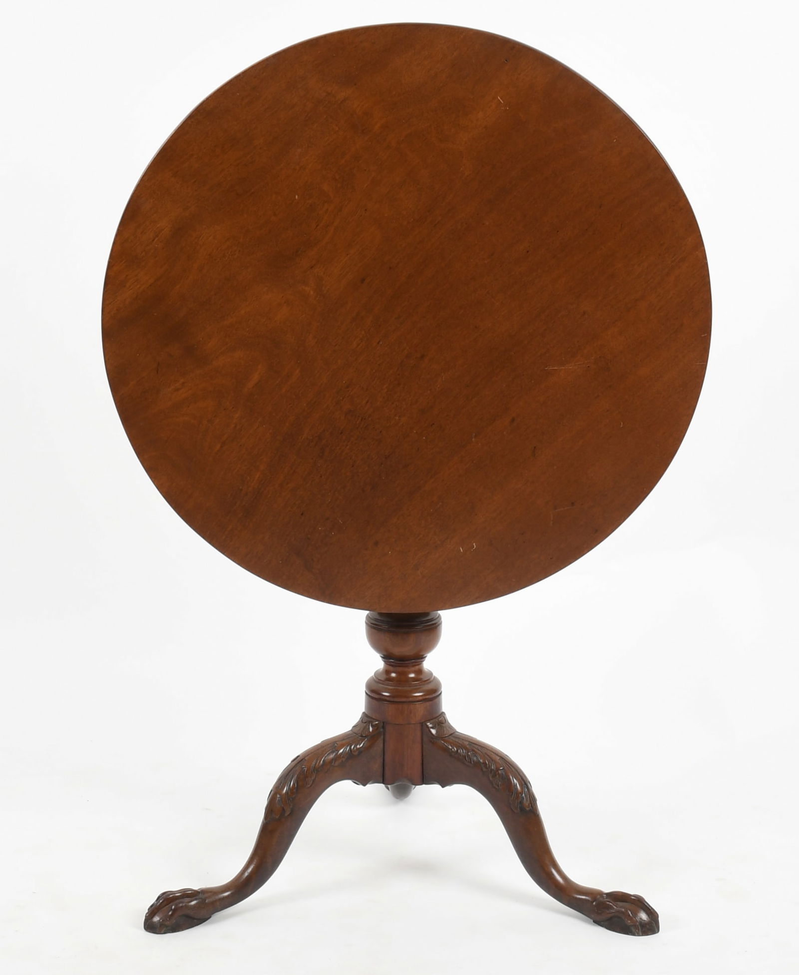 George III Carved Mahogany Tea Table, Fourth Quarter 18th Century (1 of 7)
