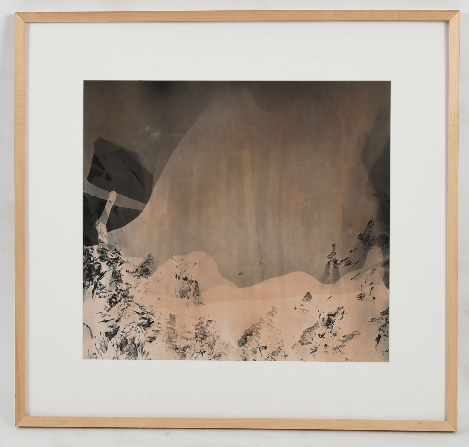 Norman Sarachek (Contemporary), Chemigram: Norman Sarachek Contemporary, Chemigram "After Wang Wei / 5", 2006, an abstract landscape, titled, dated, and signed verso. Dimensions: sight is 21" x 22 3/4", 31"