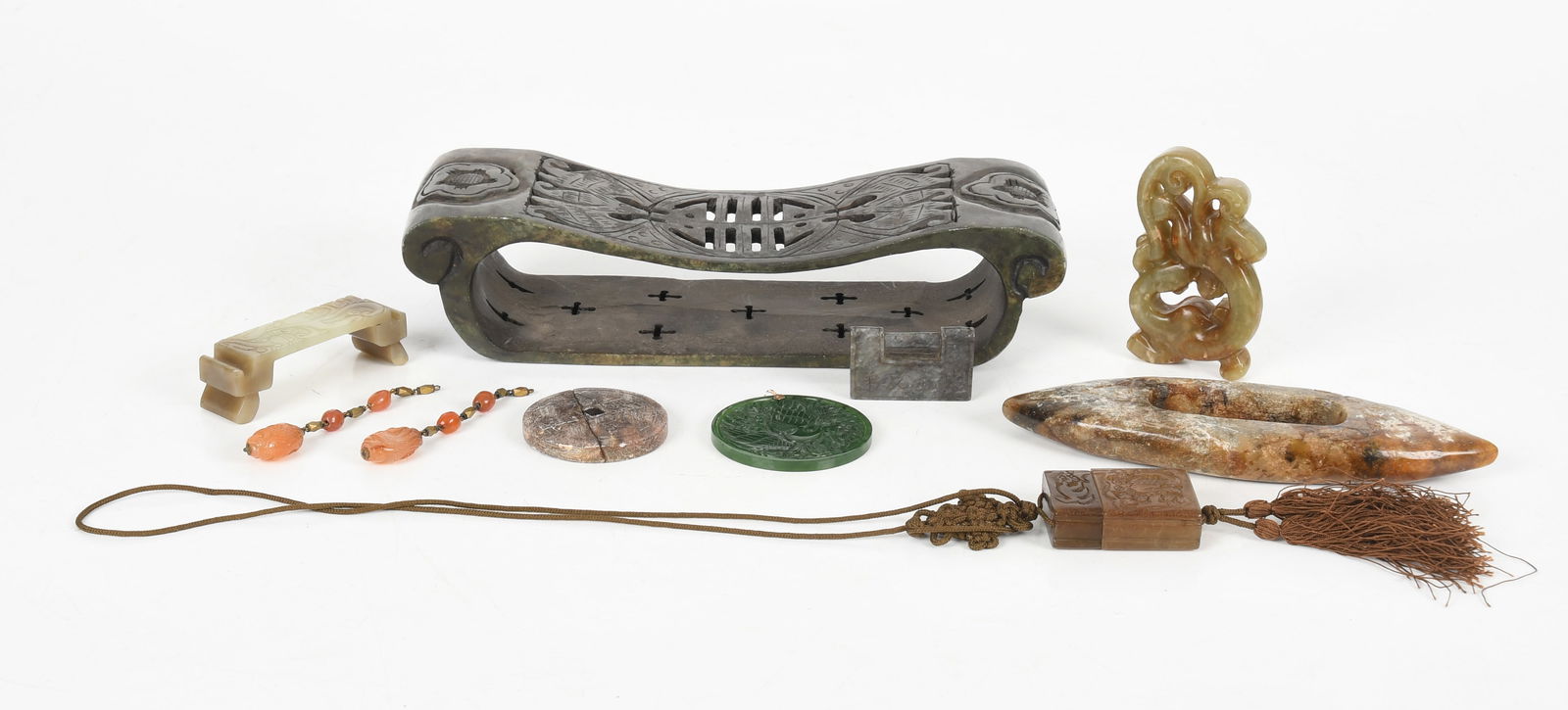 A Group of Chinese Carved Hardstone and Jade (1 of 13)