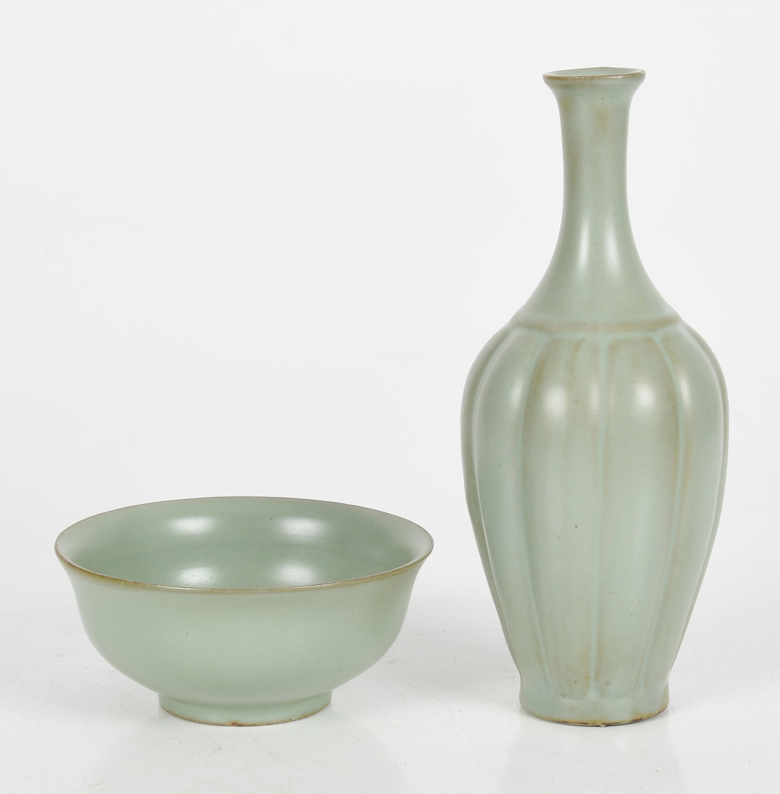 Two Pieces of Chinese Celadon Glazed Pottery (1 of 7)