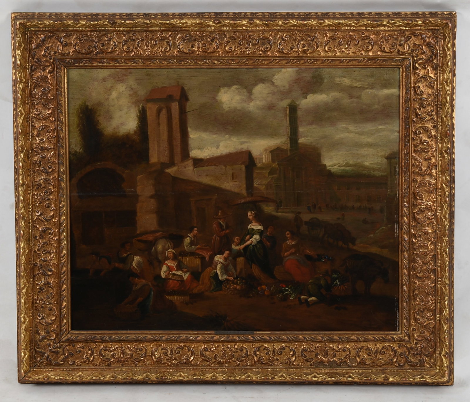 Abraham Jansz. BEGEYN (Dutch 1637-1697) Oil on Panel: Abraham Jansz. BEGEYN (Dutch 1637-1697) Oil on Panel A village genre scene, signed at the lower right. Dimensions: 20 1/2in x 26in, the frame 29in x 34in. 