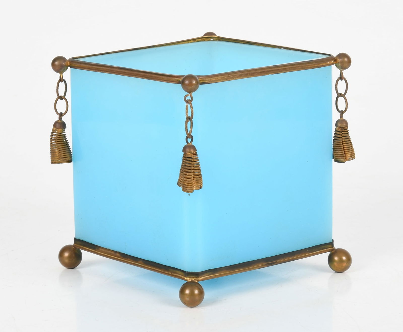 A French Gilt Metal and Opaline Glass Cachepot (1 of 5)