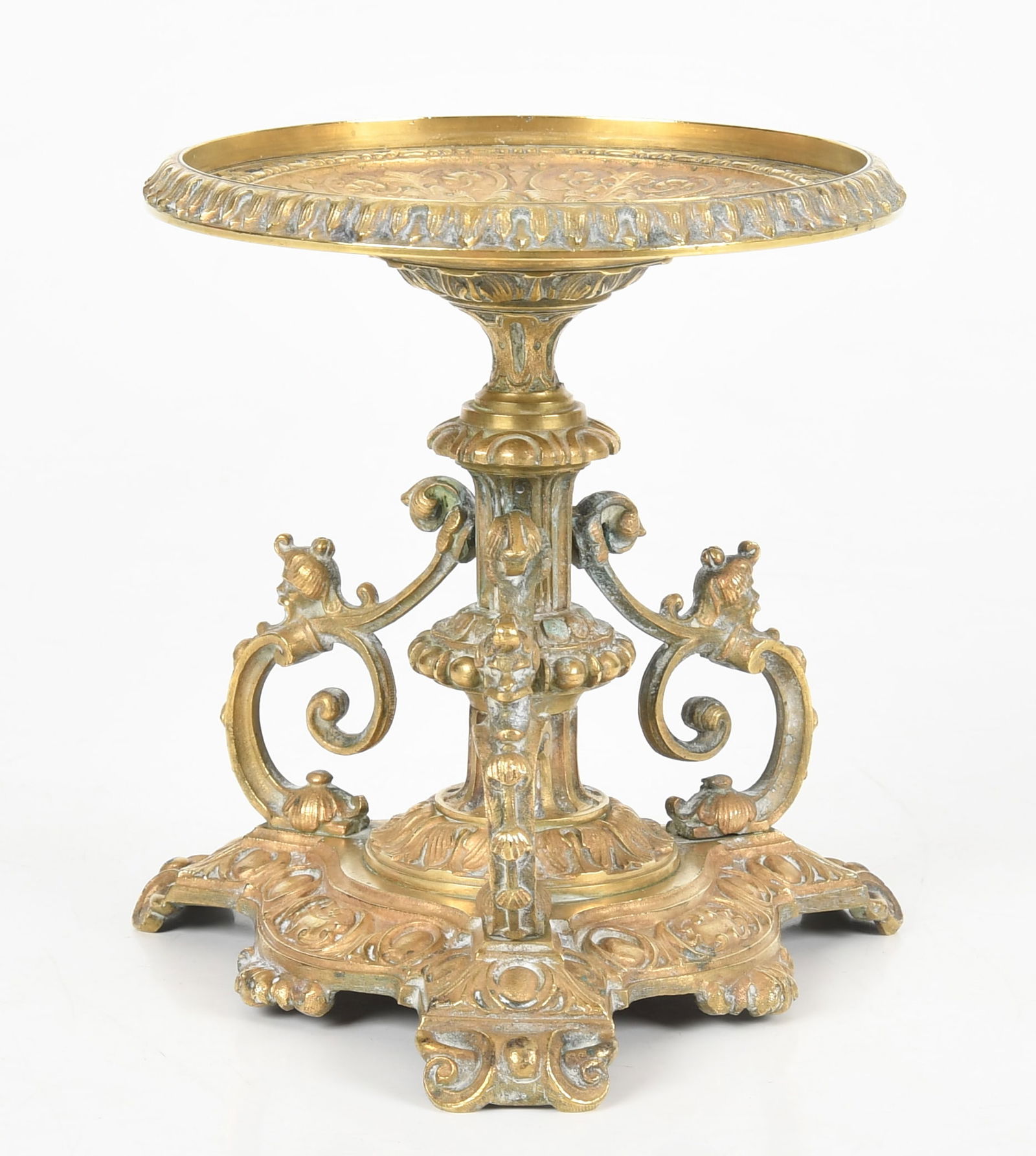 A French Gilt Bronze Tazza, Fourth Quarter 19th Century: A French Gilt Bronze Tazza, Fourth Quarter 19th Century Dimensions: Height 7in; diameter 6in. Provenance: From a Local Collection.