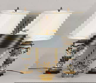 A Pair of Chinese Export Style Porcelain Lamps (1 of 12)