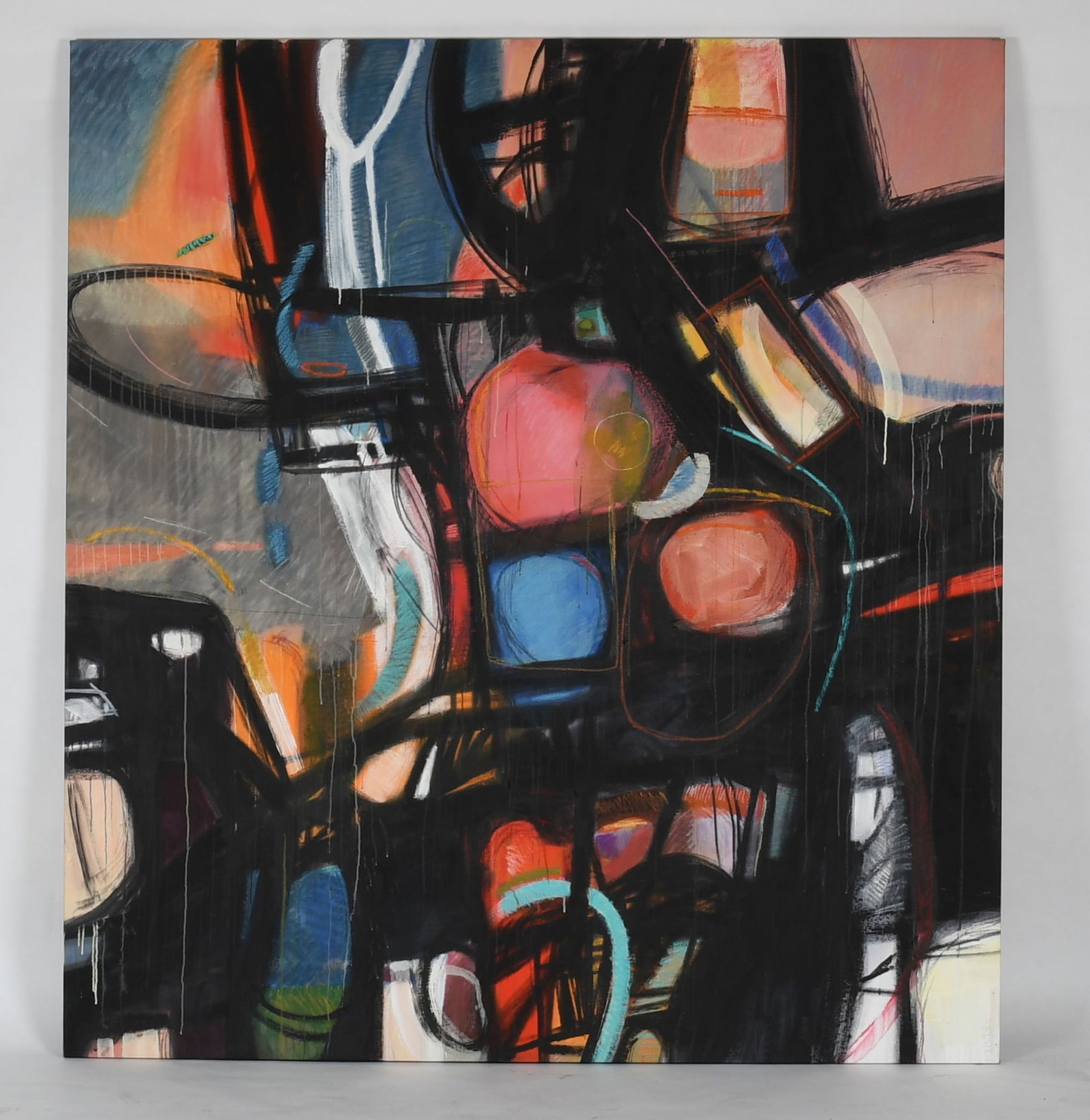 Helen BERSHAD (American, b.1934) Acrylic on Canvas: Helen BERSHAD (American, b.1934) Acrylic on Canvas A monumental work, signed and dated verso for 1987. Helen Bershad's work is devoted to exploring color, form, space, and line as they