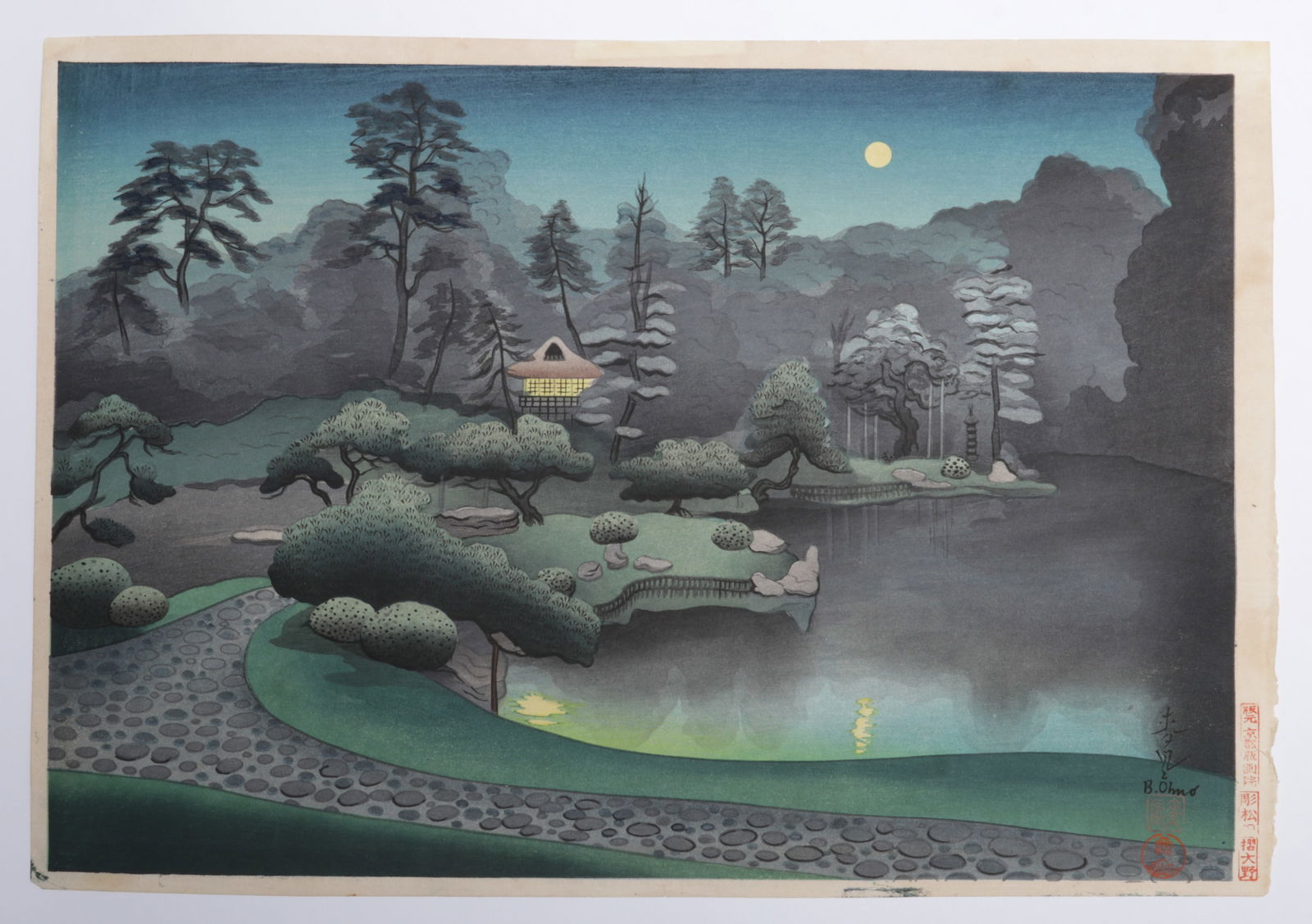 Bakufu Ohno (1888 - 1976), Woodblock Print (1 of 2)