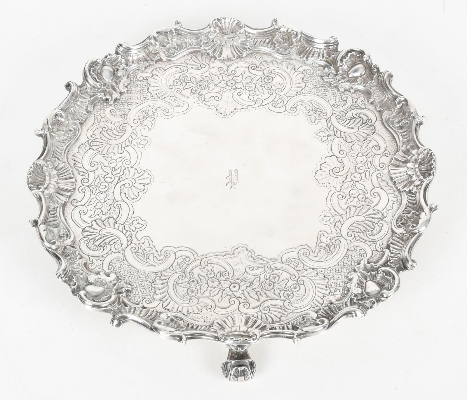 A Sterling Silver Salver, David Willaume II, 1738 (1 of 6)