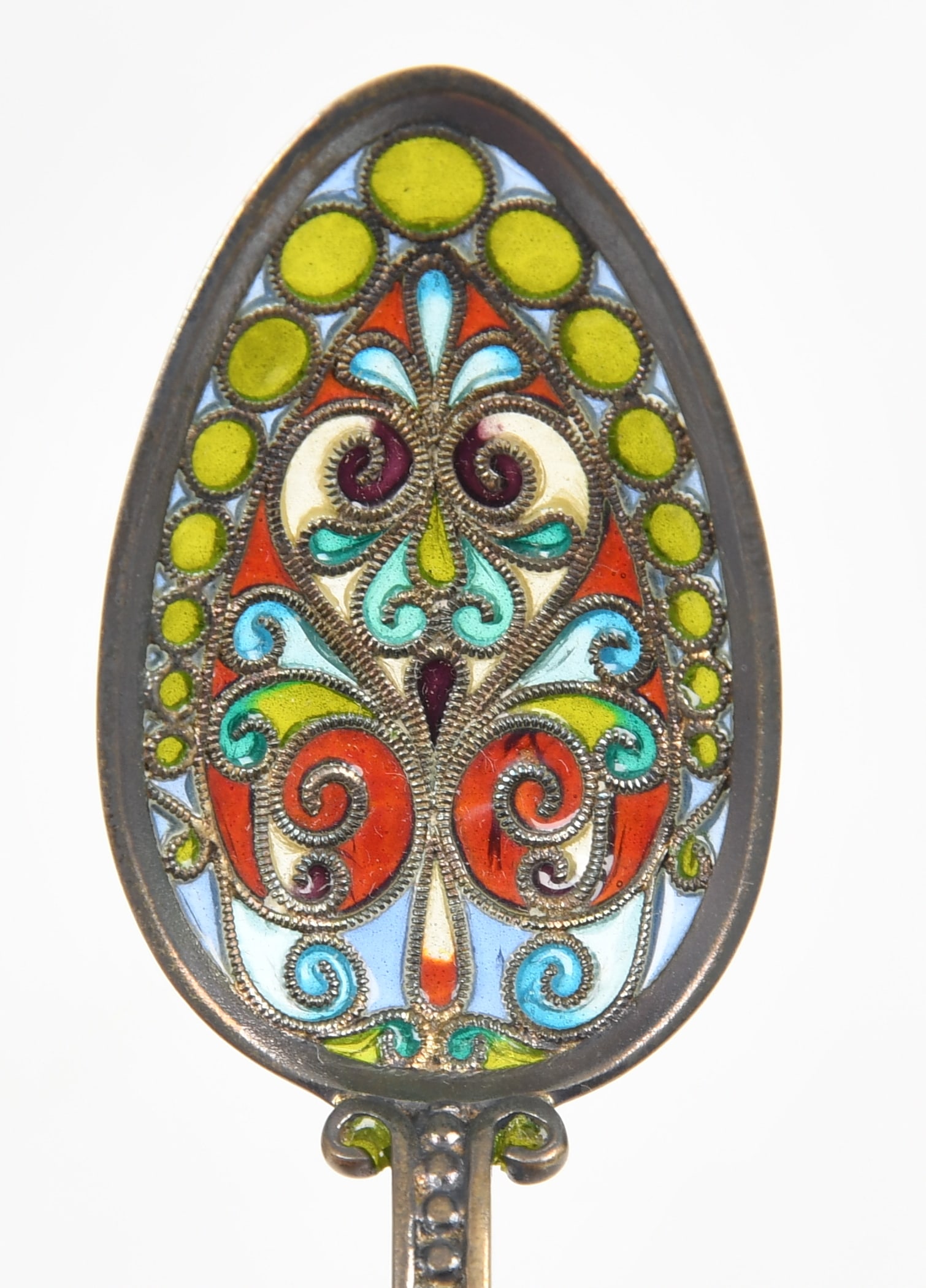 A Set of Sterling Silver, Plique-a-Jour Spoons,  Shiebler & Co (1 of 9)