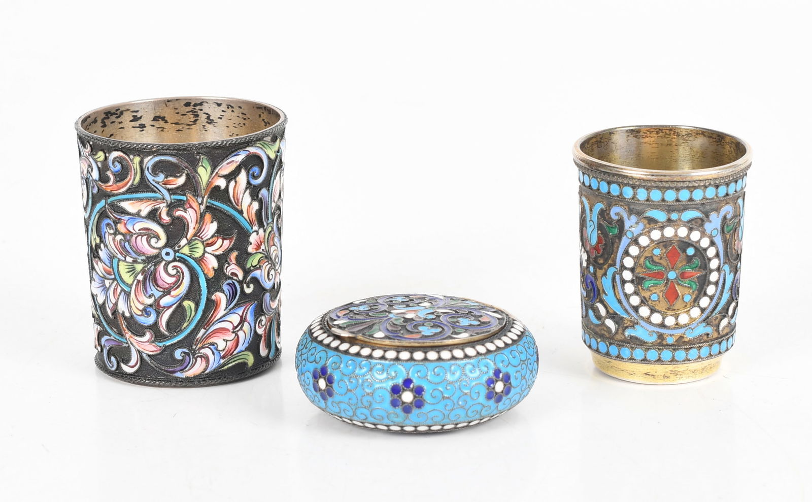 Russian Silver and Enamels, Three Small Objects (1 of 11)