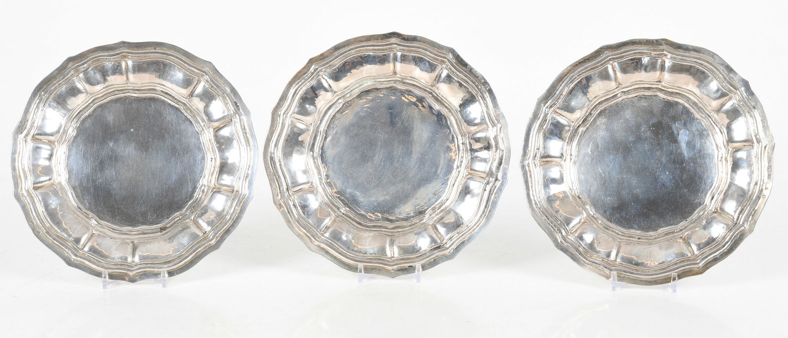 Three 19th Century Silver Plates, Naples (1 of 4)