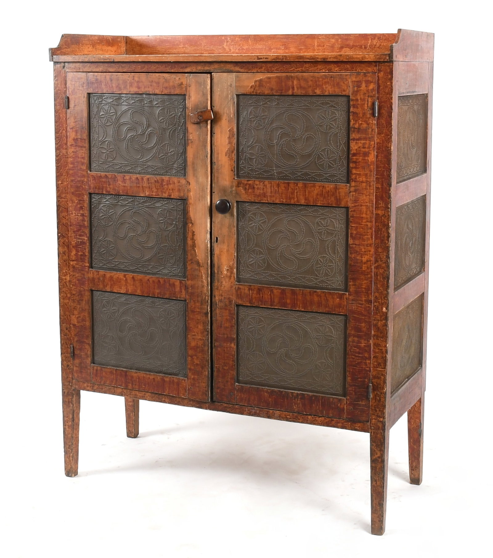 Shenandoah Valley of Virginia Faux Grained and Punched Tin Paneled Food / Pie Safe (1 of 14)