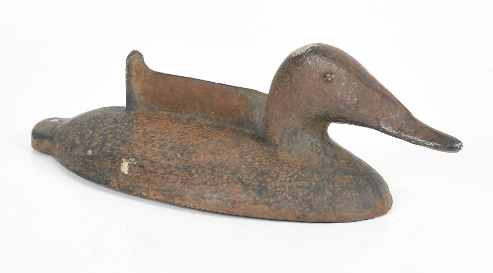 Antique Solid Cast Iron Duck Form Boot Scrape, 20th Century: An Antique Solid Cast Iron Figural Boot Scrape, 20th Century Modeled as a duck. Dimensions: Height 4 3/4in; width 14 3/4in; depth 6in. Provenance: From the Collection o