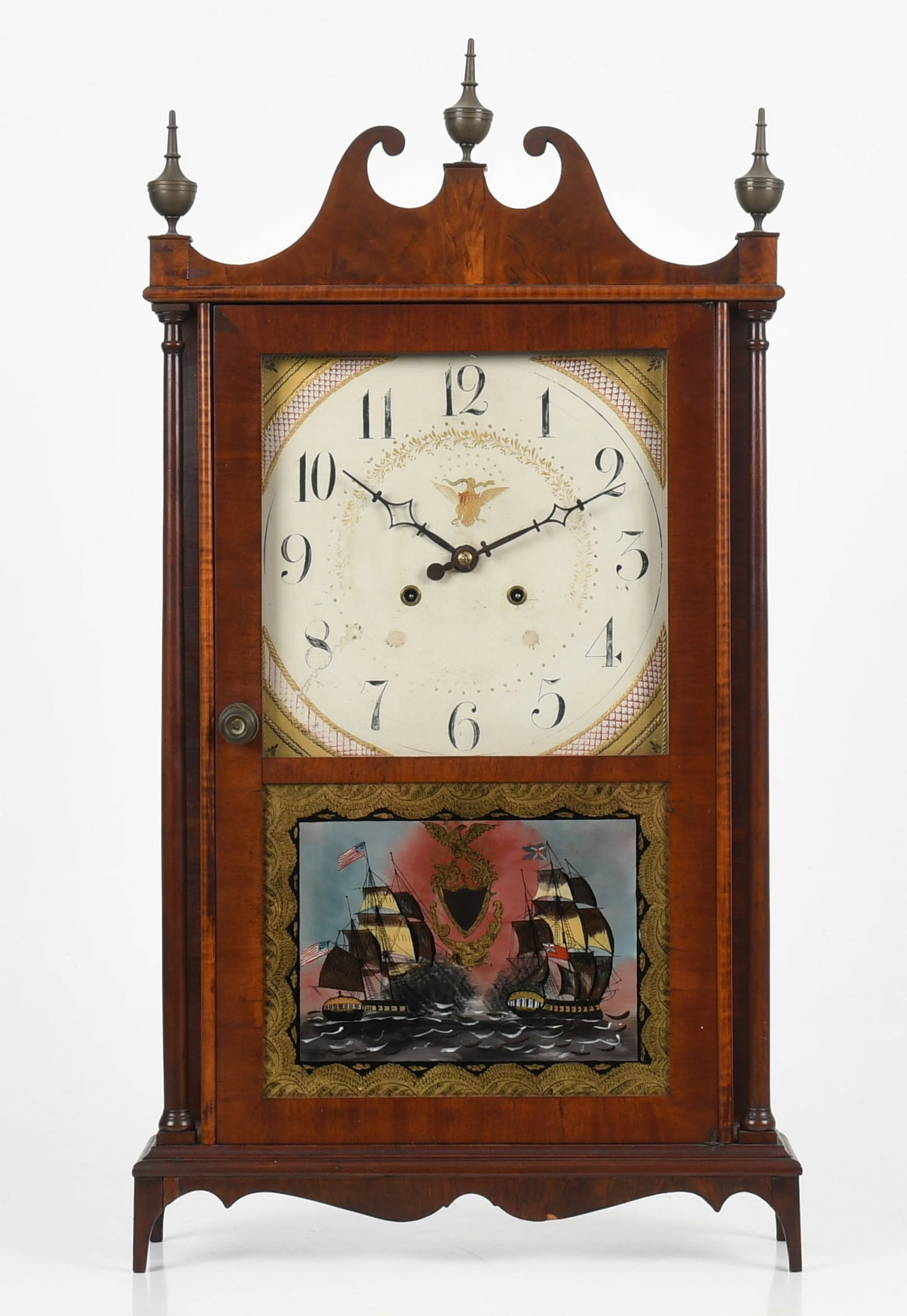 Federal Mahogany Pillar and Scroll Shelf Clock, Eli Terry (1 of 11)