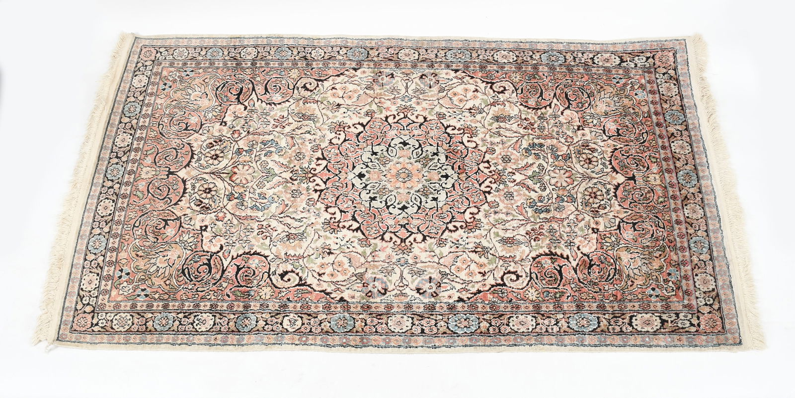 A Modern Silk Blend Hand Knotted Persian Rug (1 of 5)